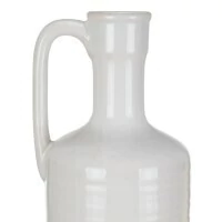 Vasija cantaro combinado blanco beige grande con asa 44cm - comprar online
