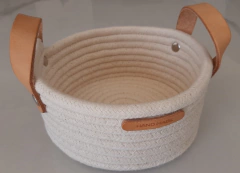 Cesto de Cuerdas redondo color natural 19x9cm en internet