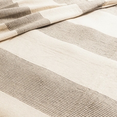 Sobrecama rayas finas grises 2y1/2 plazas 240x260cm - comprar online
