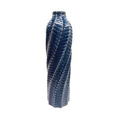 Florero jarrón helicoidal petróleo 47cm