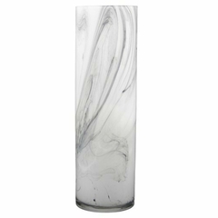 Florero de vidrio marmolado grande Marble 40cm