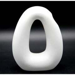 Jarron Adorno Ovalo Huevo Blanco Cerámica - comprar online
