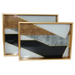 BANDEJA RECTANGULAR GEOMETRICA chica en internet