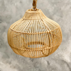 Pantalla De Rattan Palito Colgante Amed