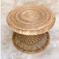 Mesa Redonda De Rattan Palito Semeti 65Cm