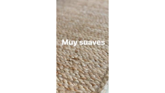 Alfombra de yute trenzado natural rectangular tostado 90x60cm - tienda online