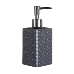 Dispenser Texturado Cerámica Gris 17cm