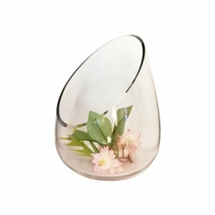 Florero de Vidrio Boca Diagonal 21cm E11