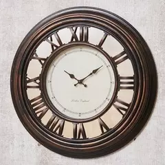 Reloj espejado vintage blanco 50cm