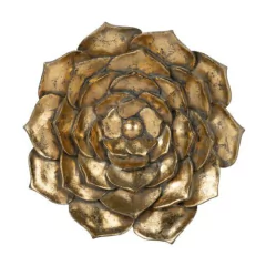 Imagen de Flor Suculenta Dorada Cerámica 25Cm