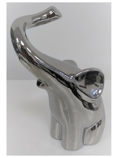 Elefante plateado ceramica 17cm - comprar online