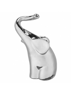 Elefante plateado ceramica 17cm