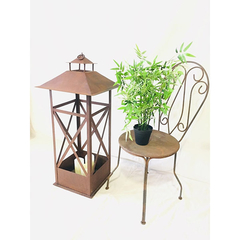 Fanal cruceta XXL hierro oxido grande 95cm