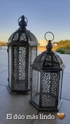 Farol Fanal Metalico plateado con vidrio chico 16x34cm en internet