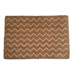 Felpudo Zigzag calado relieve 40x60cm Coco/Goma