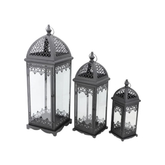 Farol Portavela Negro mediano 56cm - comprar online