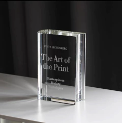 Adorno Libro de Cristal chico 16x10cm con grabado laser - comprar online