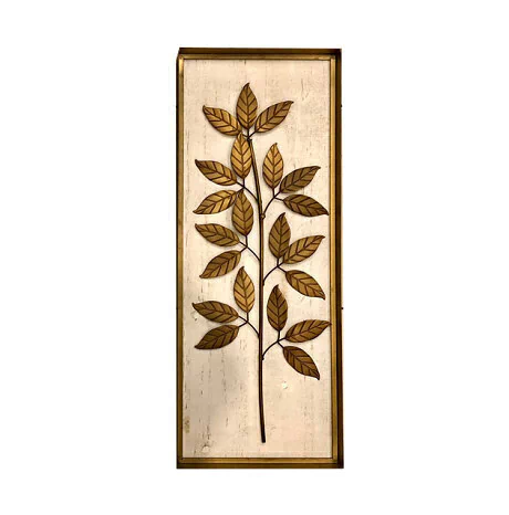 Friso Rama Dorada Fondo Madera 80X30Cm