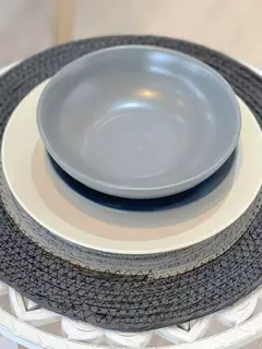 PLATO HONDO LINEA CARME GRIS - comprar online