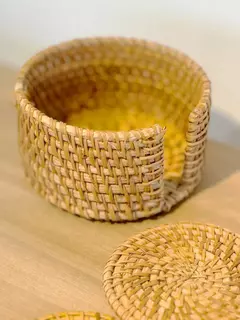 Imagen de Posa Vasos Rattan set x6 con Estuche