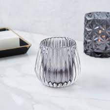Vela de soja en vaso conico rayado - comprar online