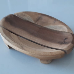Jabonera de Madera Oval 13cmx9cm - kazaru