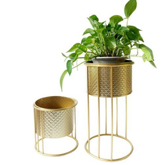 Set X2 Porta Macetas de Metal 40/22cm