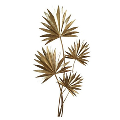 Friso Decorativo Hojas Dorado 74cm