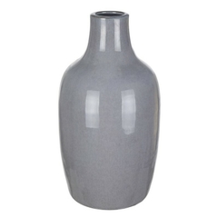 Florero jarron ceramica gris 30cm