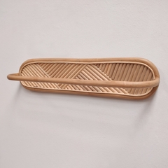 Porta Toallero largo varillas de rattan 12x60cm