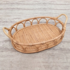 Bandeja oval varillas de rattan 47x35cm
