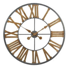 Reloj de pared grande gris madera 80cm