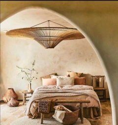 Lampara Ovni 60cm Rattan Indonesia - comprar online