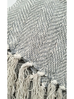 Manta espigas soft algodón gris 125x150cm - comprar online