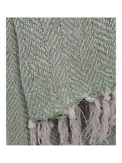 Manta espigas soft algodón verde 125x150cm