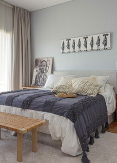 Manta handira grey XL 120x260cm