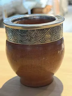 MATE IMPERIAL ALGARROBO VIROLA ALPACA LISA en internet