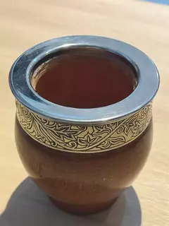 MATE IMPERIAL ALGARROBO VIROLA ALPACA LISA - tienda online