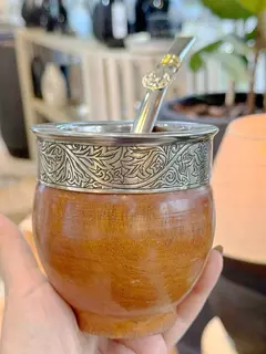 MATE IMPERIAL ALGARROBO VIROLA ALPACA LISA
