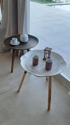 ALICANTE MESA CAFÉ BLANCA - comprar online