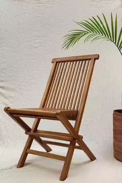 Silla maciza plegable de Teca importada de Indonesia - comprar online