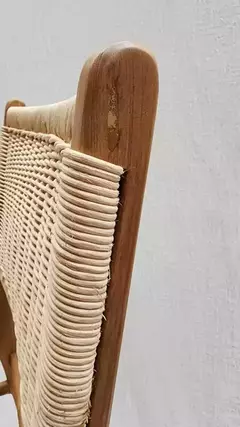 Silla de teca y rattan Indonesia - kazaru