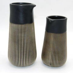 Imagen de FLORERO CERAMICA RAYADO GRANDE 25cm