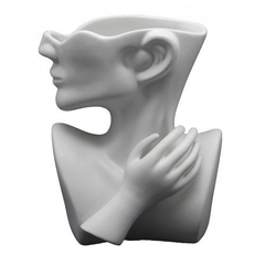 Florero Woman blanco grande 25x21x13cm