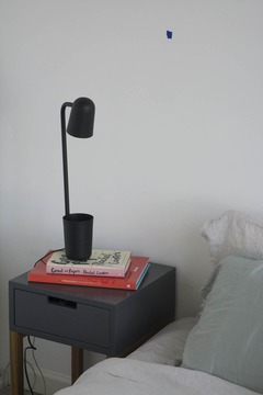 Lampara Olivia con vaso negro 48cm - kazaru