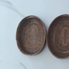 Bandeja de Rattan Oval Chica