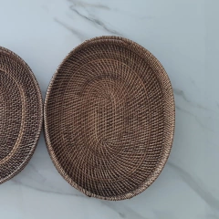 Bandeja de Rattan Oval Grande