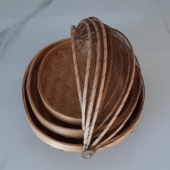 Panera con tapa Redonda Grande 35x8cm - comprar online