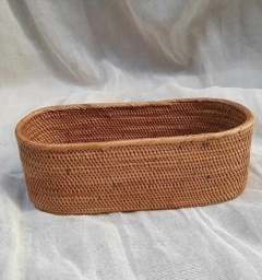 Bandeja oval Rattan halus con borde 24cm