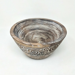 Bowl tallado en madera 24cm